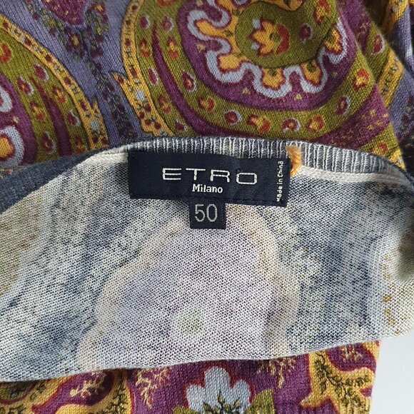 Etro Bleended Silk Cashmere Pullover Top - Picture 4 of 7